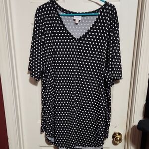 LuLaRoe Black and White Polka Dot Tunic